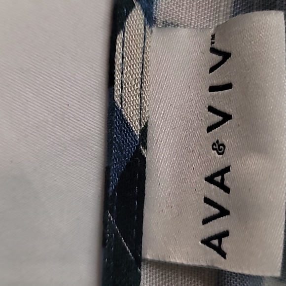 Dress- Ava & Viv Plus Size Flutter Short Sleeve Tiered Midi Dress Gingham - Picture 10 of 13